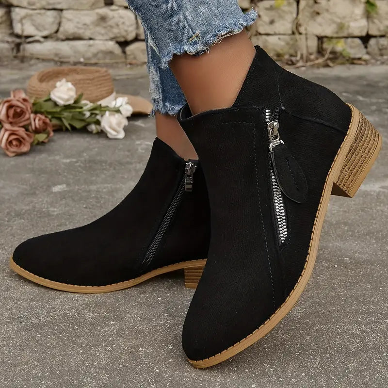 MAAIKE - BOTTINES ZIPPÉES RÉTRO