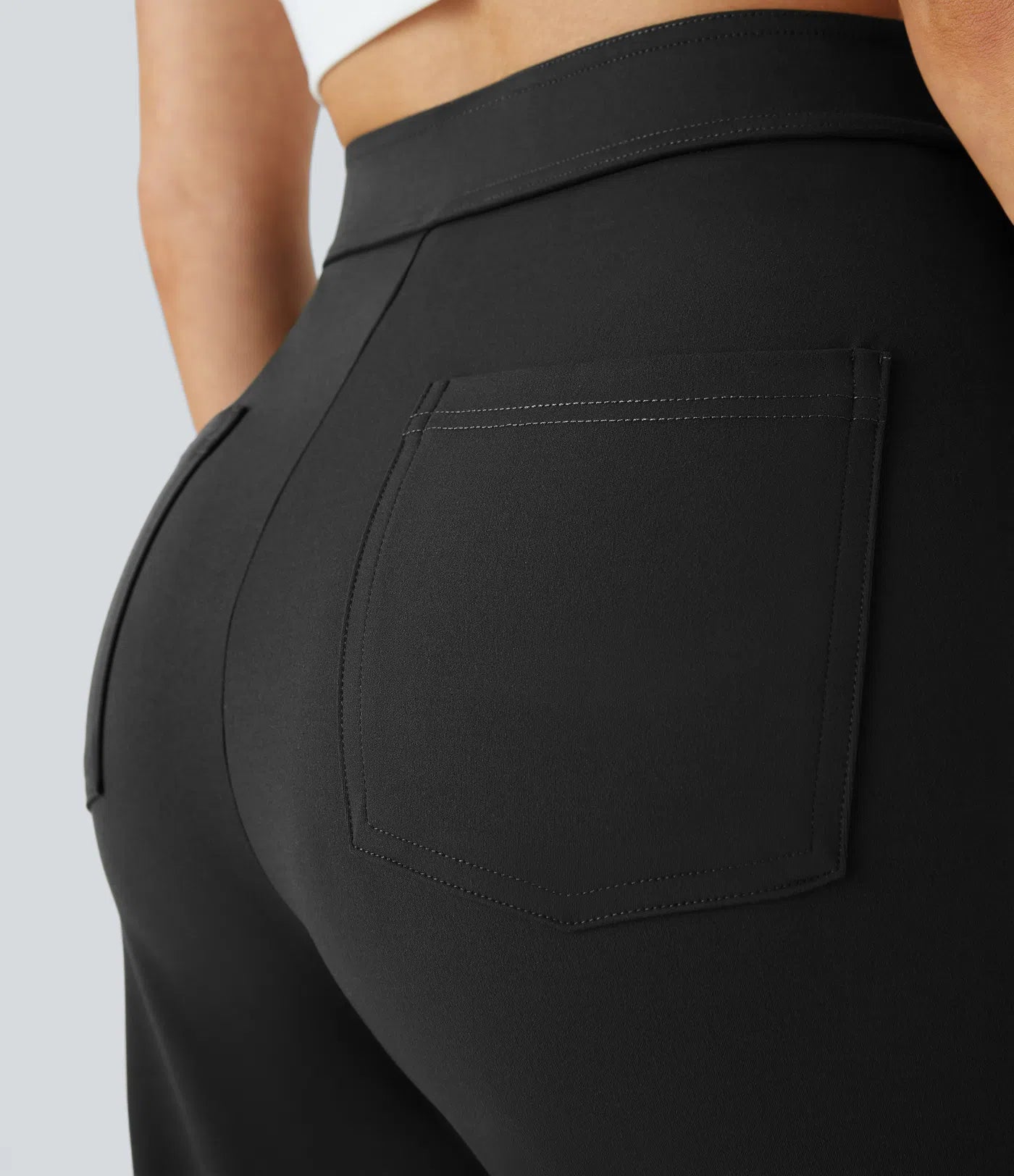 Noé – Pantalon large taille haute à boutons