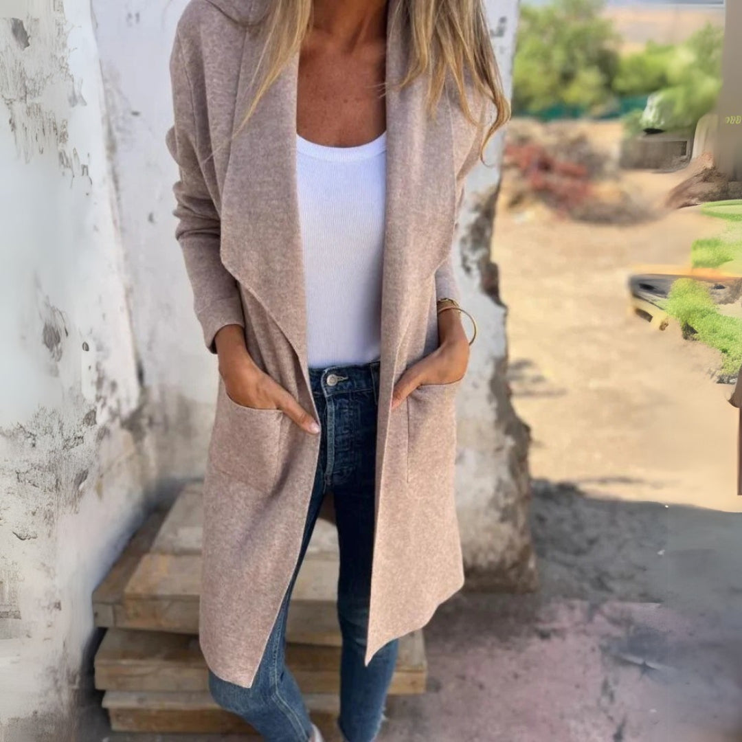 Élodie – Veste cardigan décontractée à revers