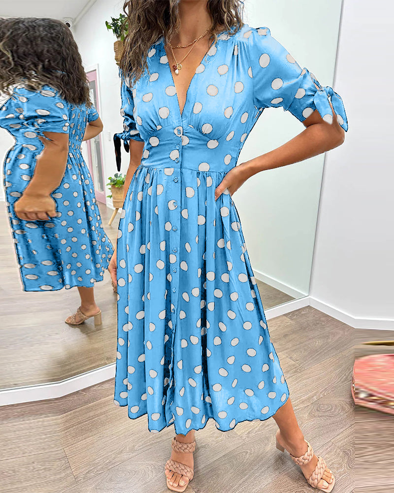 DAISY | ROBE ÉLÉGANTE À POIS MODERNES