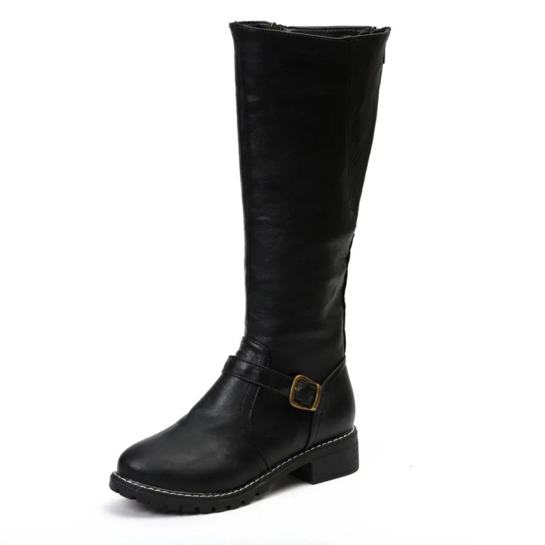 Mette – Bottes hautes en cuir résistantes aux intempéries