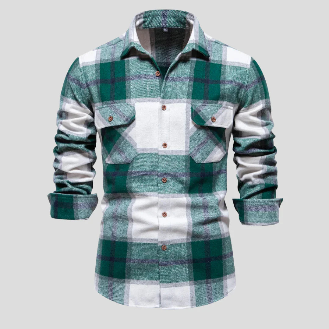 Victor – Chemise à manches longues à carreaux pour homme