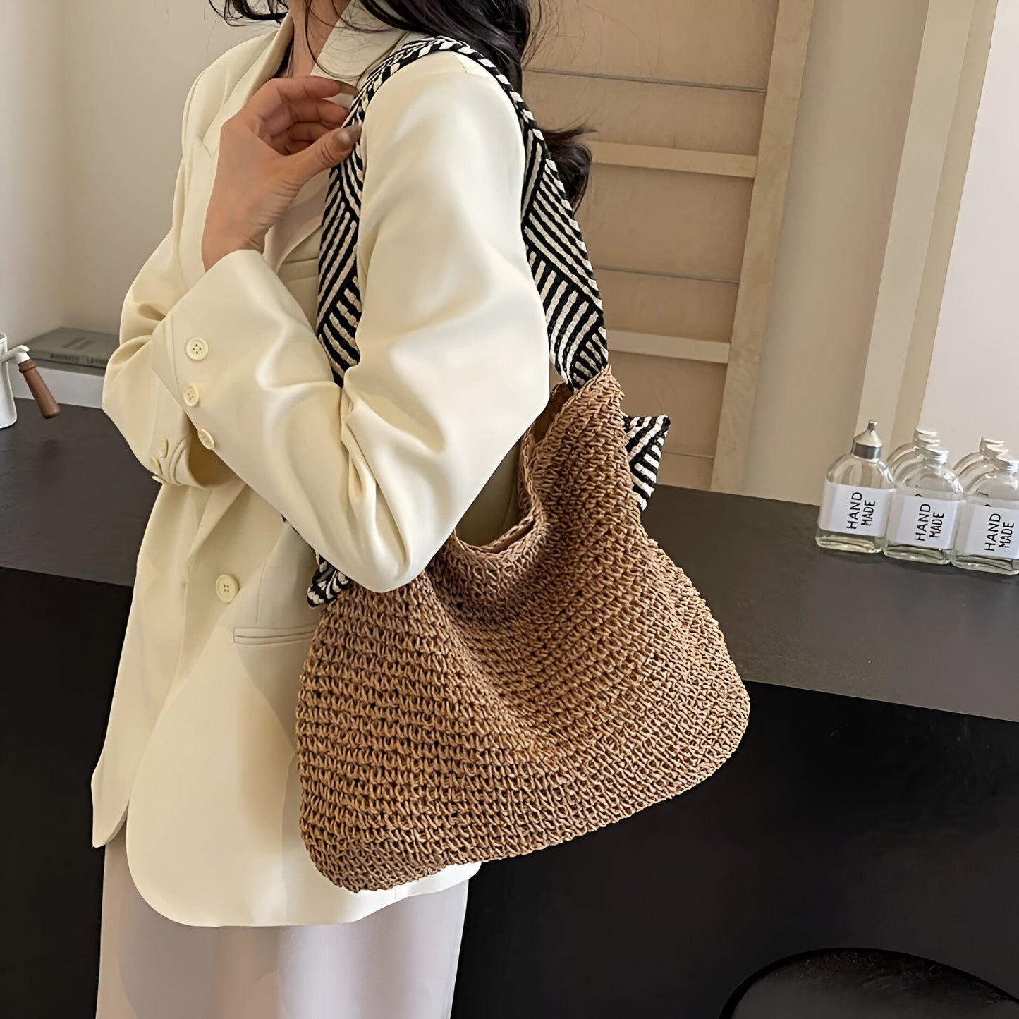 Marceau – Sac fourre-tout bohème tissé à la main