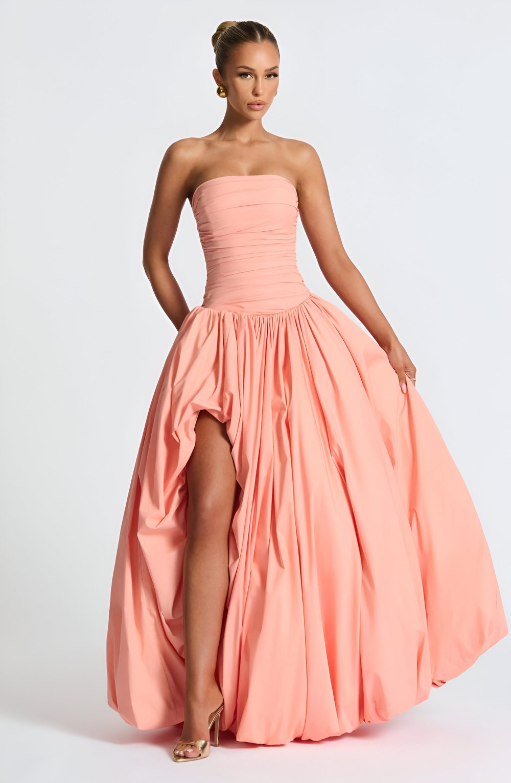 Émilienne – Robe longue bustier bouffante boule