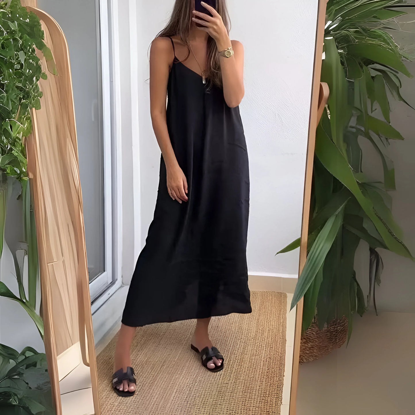 Léna – Robe longue minimaliste