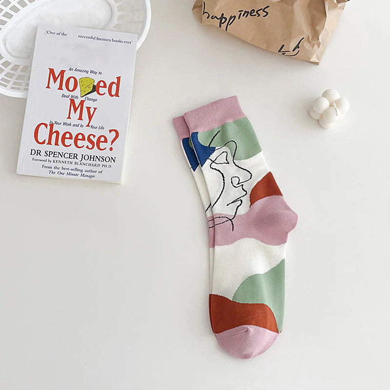 Vivienne – Chaussettes décontractées abstraites artistiques