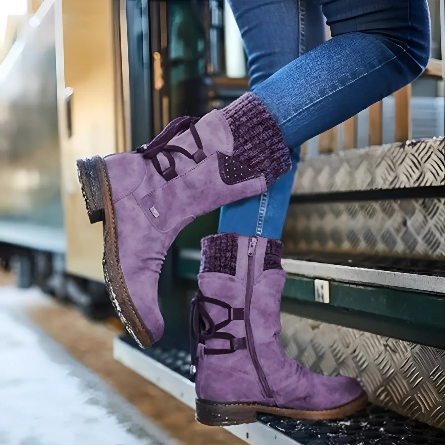 Lindsay - Bottes de neige rétro pour femmes
