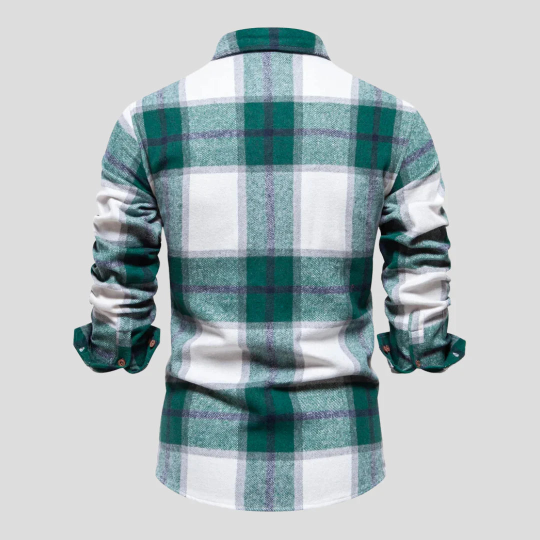 Victor – Chemise à manches longues à carreaux pour homme