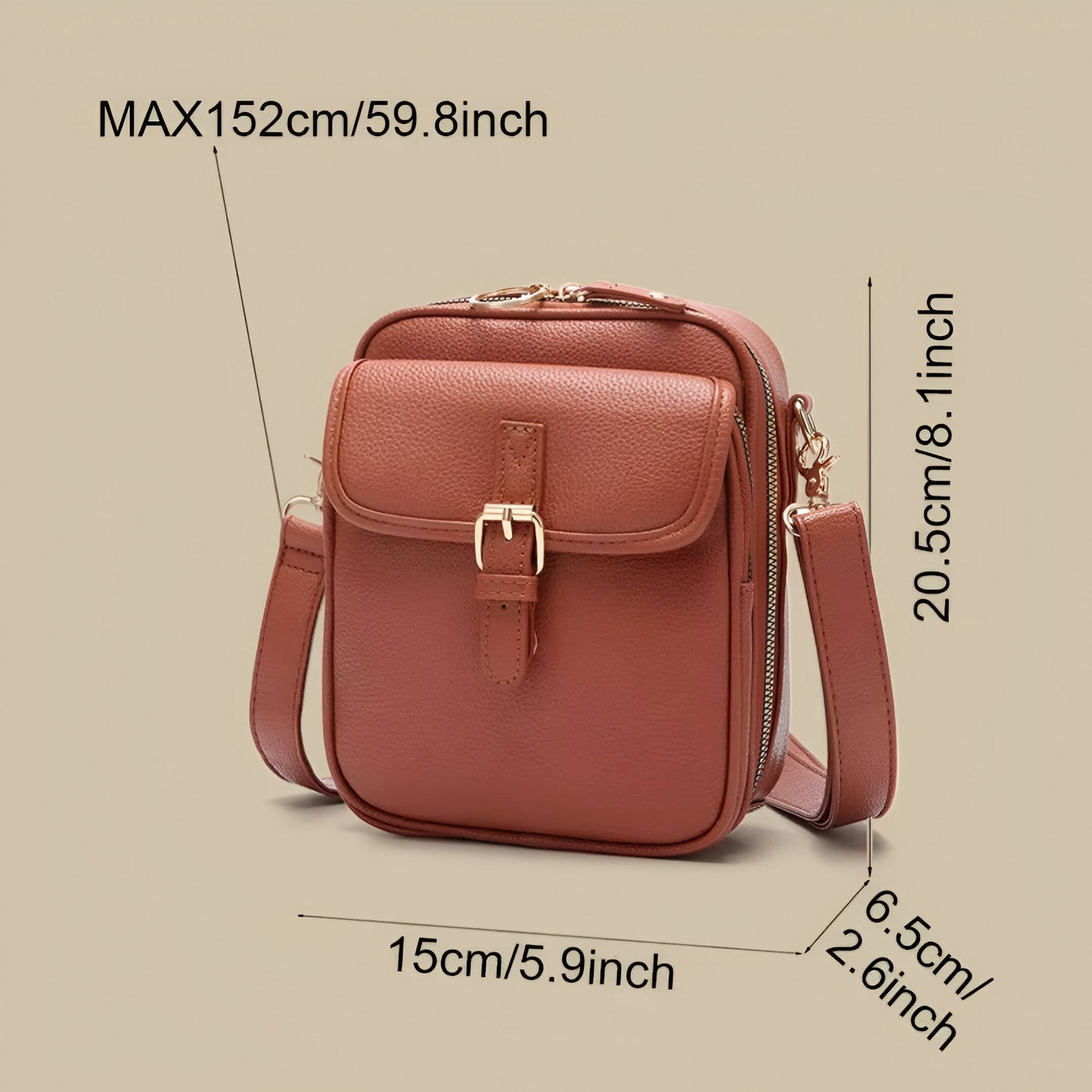 Victor – Sac portefeuille à bandoulière en cuir Heritage