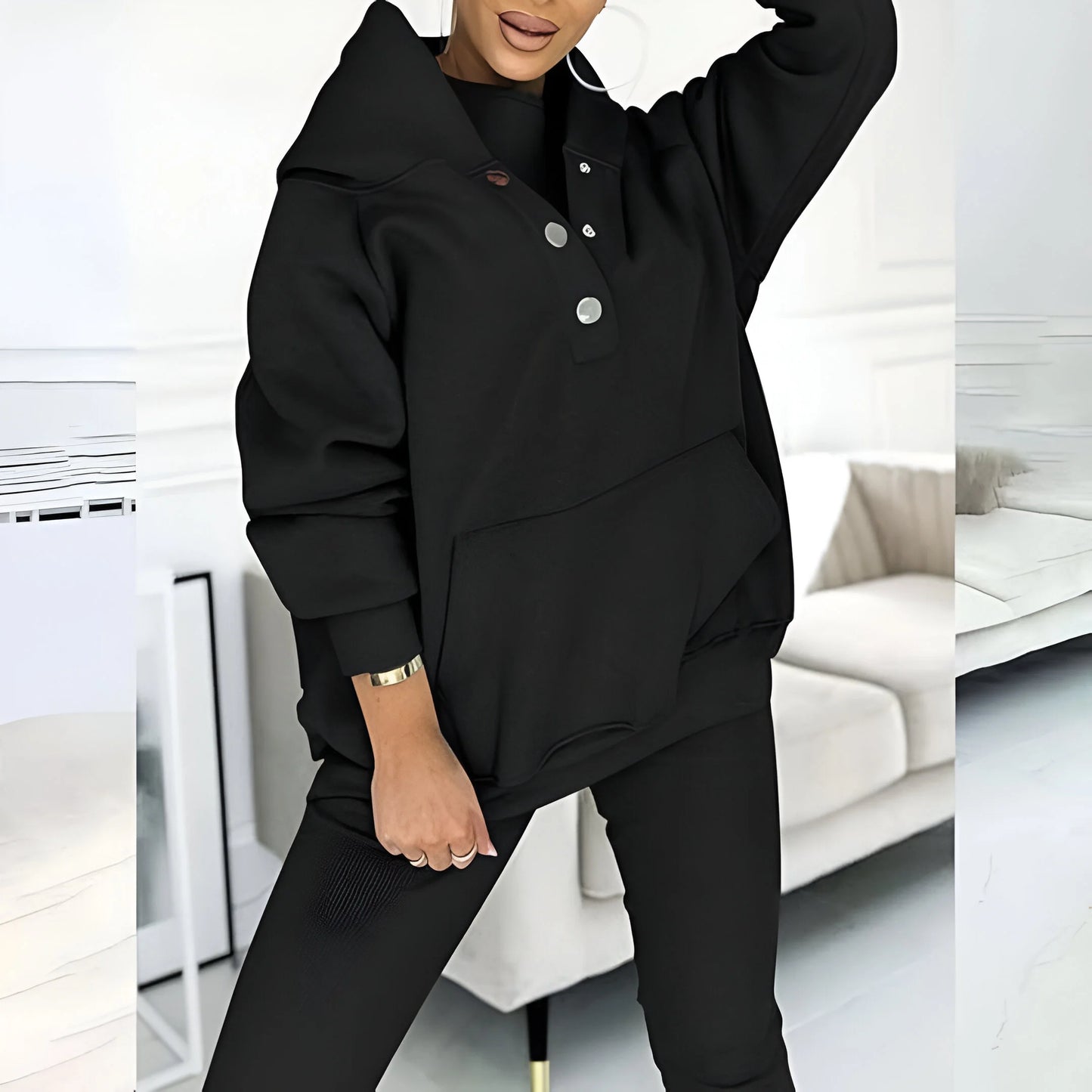 Elara – Ensemble sweat-shirt trois pièces décontracté et confortable