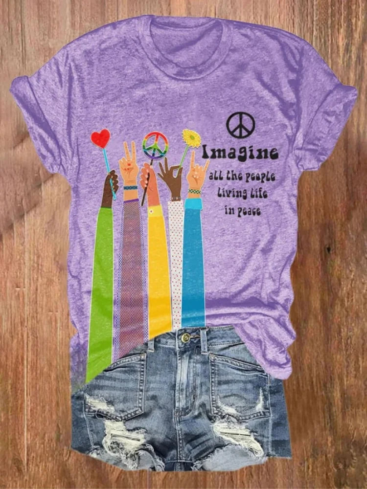 Laurent – T-shirt à manches courtes à imprimé rétro