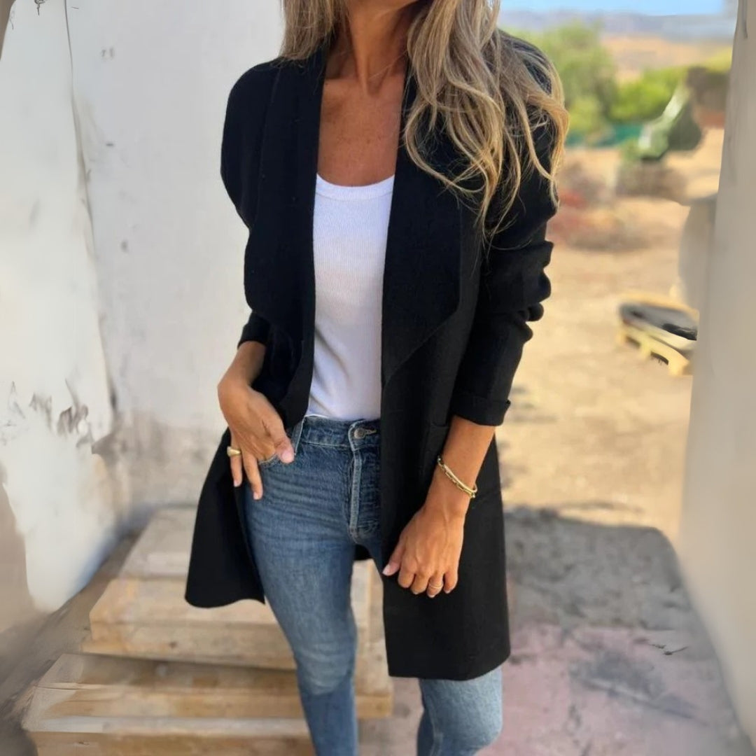 Élodie – Veste cardigan décontractée à revers