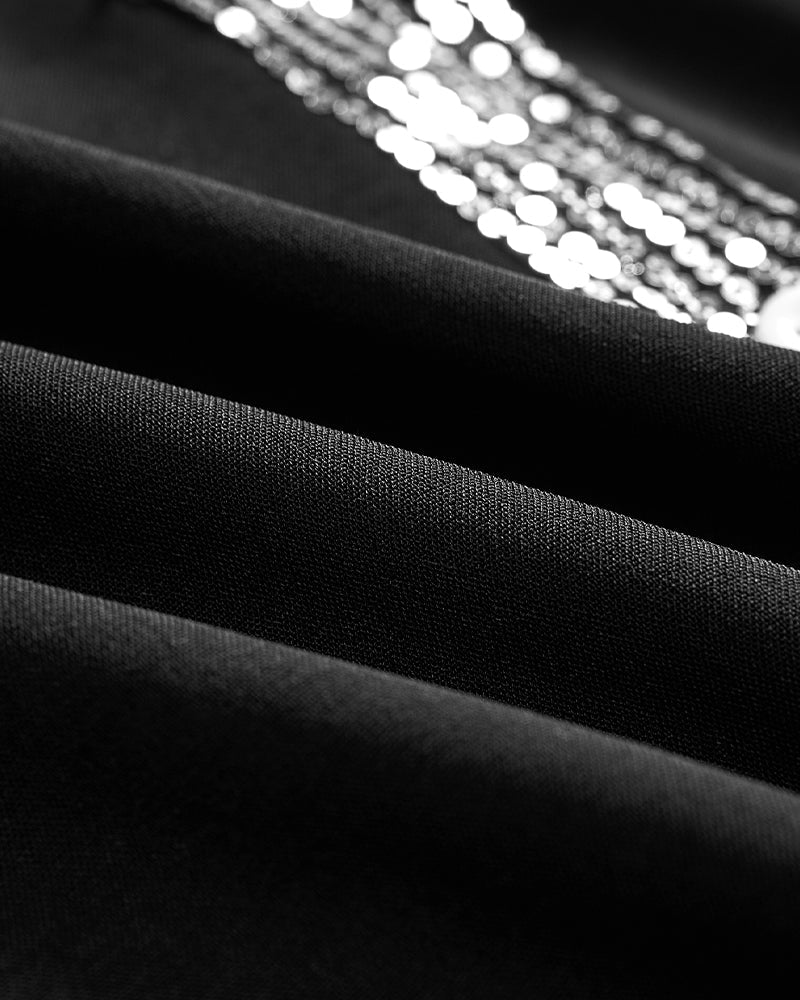 Isabelle – Chemise décontractée à imprimé brique et paillettes