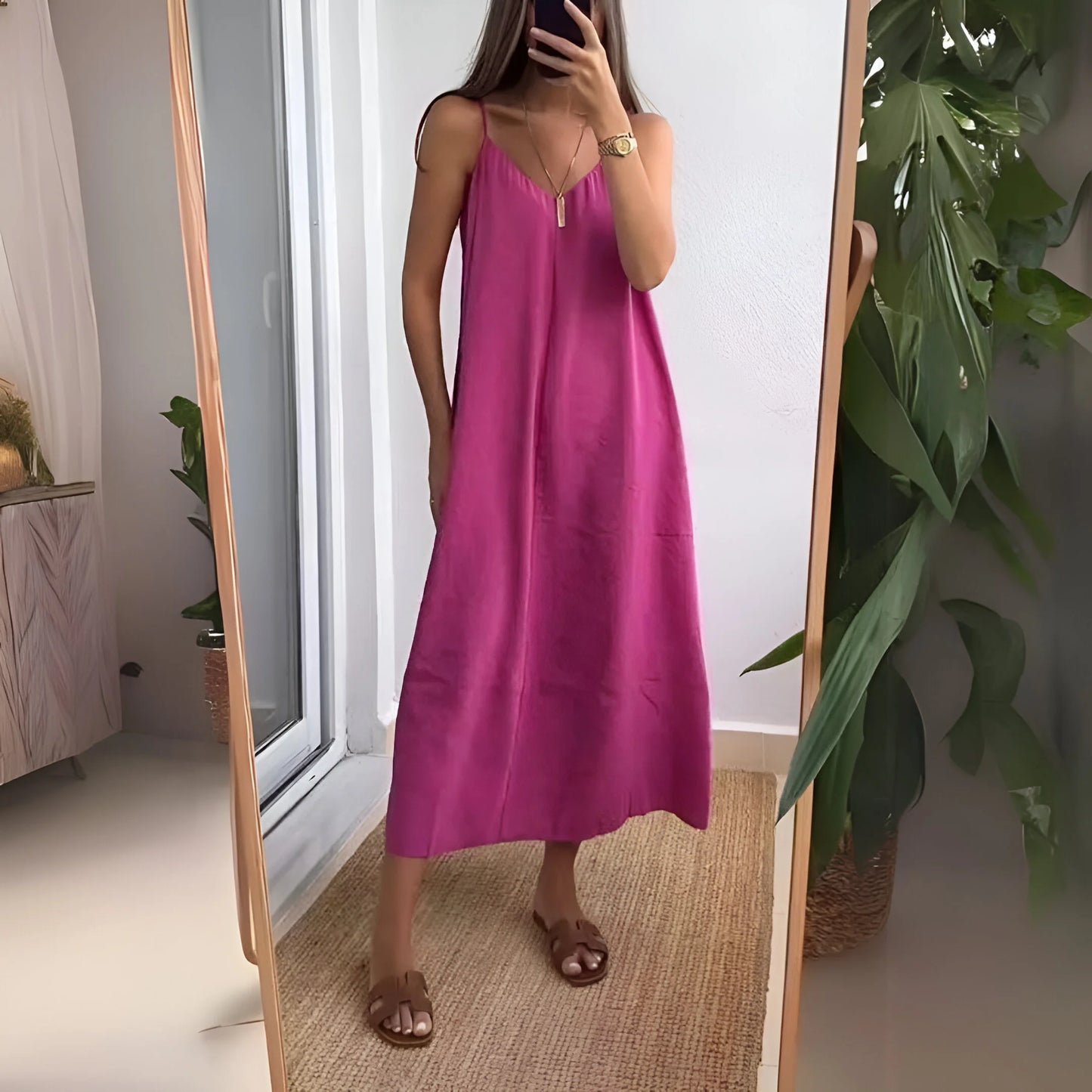 Léna – Robe longue minimaliste