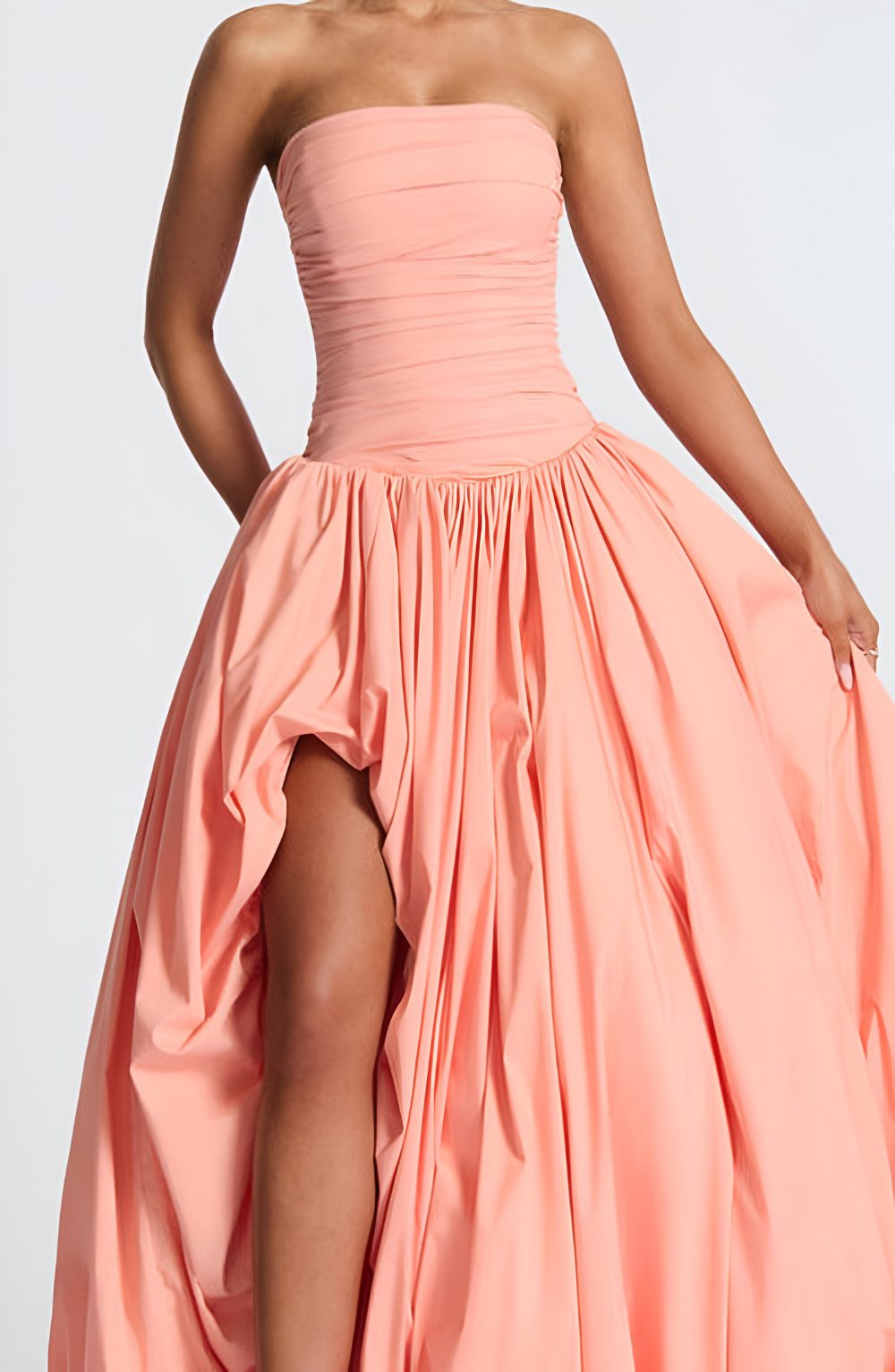 Émilienne – Robe longue bustier bouffante boule