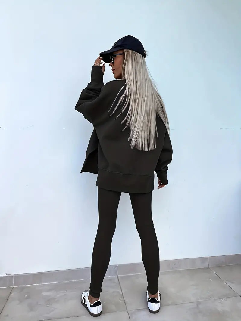 Niezabudka - Ensemble sweat-shirt et legging décontracté pour femme