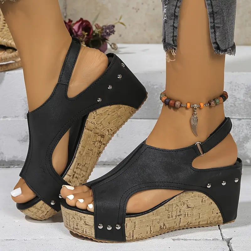 COBIE - SANDALES À PLATEFORME À TALONS HAUTS CHIC VINTAGE