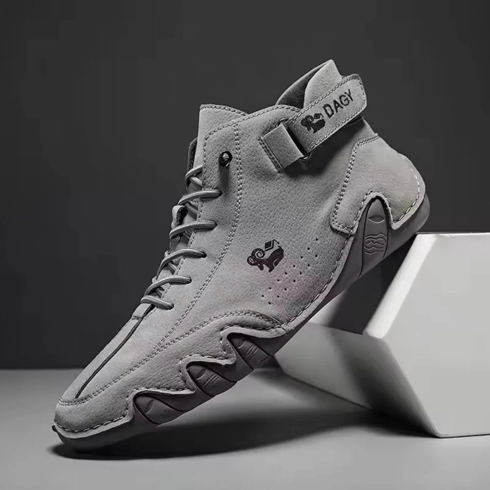 Nicolas - Mocassins en cuir à scratch pour homme