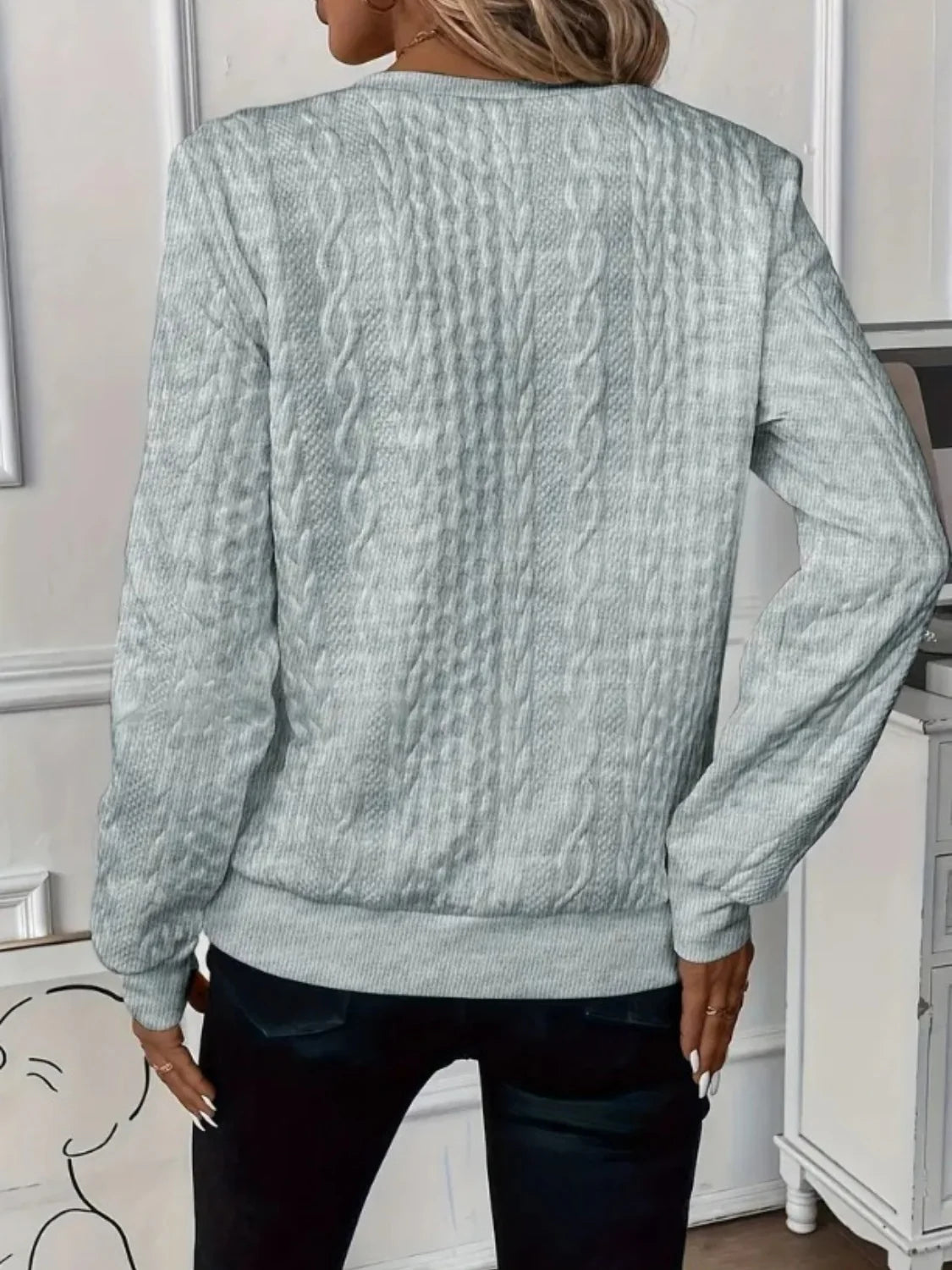 Sabine – Pull zippé en maille torsadée chic