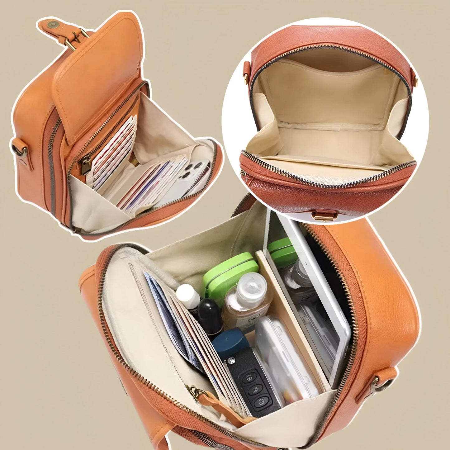 Victor – Sac portefeuille à bandoulière en cuir Heritage