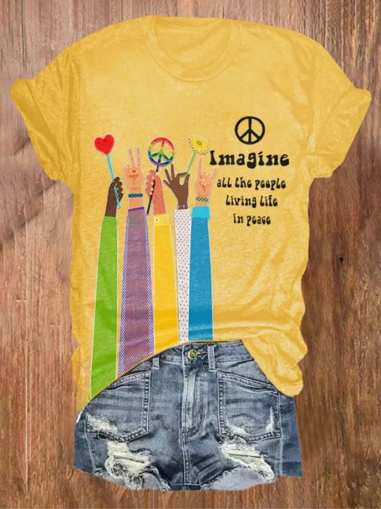 Laurent – T-shirt à manches courtes à imprimé rétro