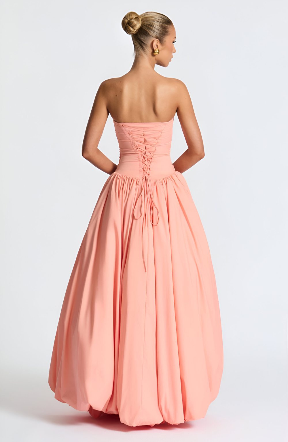 Émilienne – Robe longue bustier bouffante boule