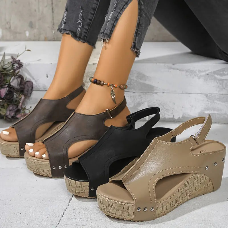 COBIE - SANDALES À PLATEFORME À TALONS HAUTS CHIC VINTAGE