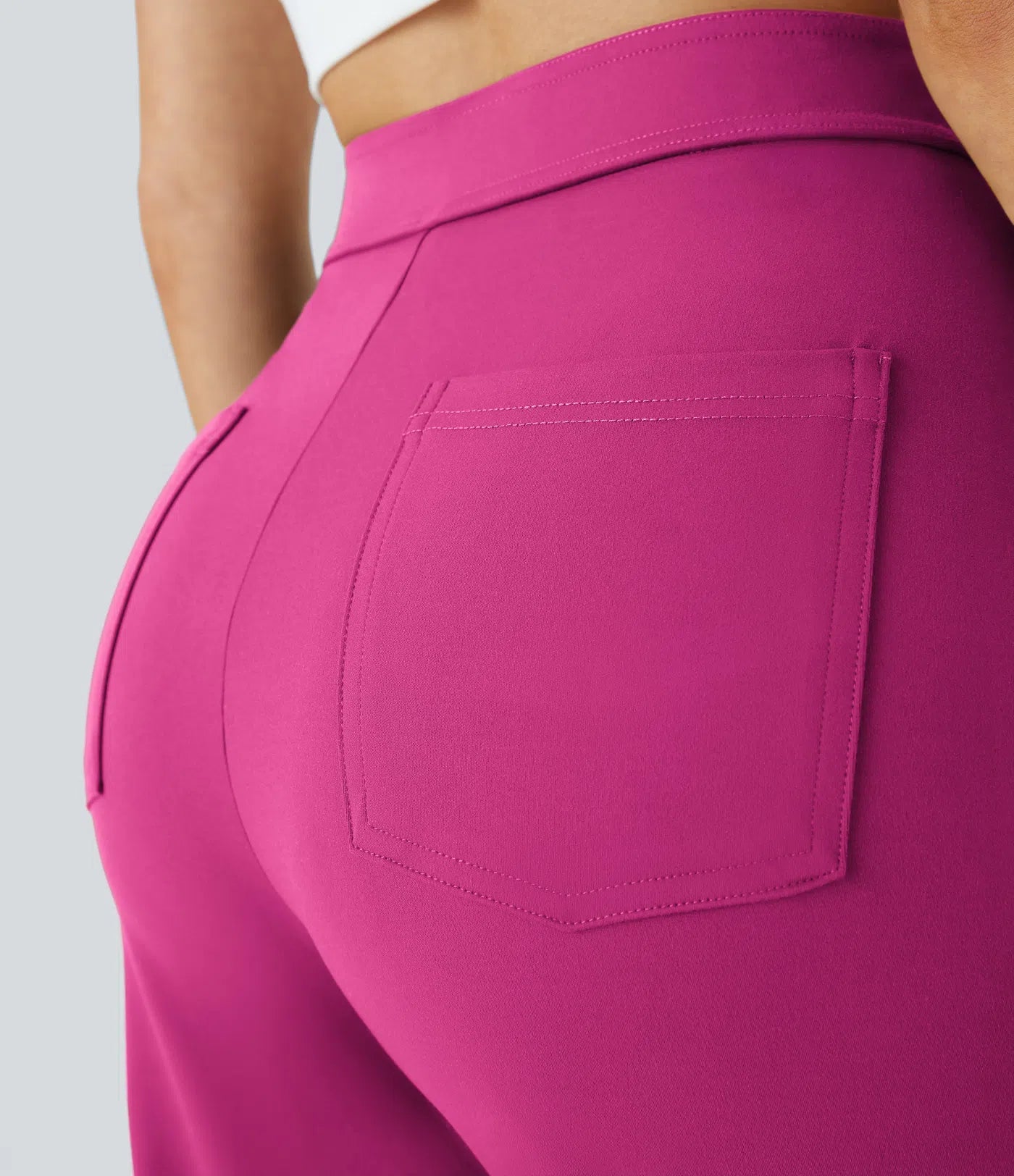 Noé – Pantalon large taille haute à boutons