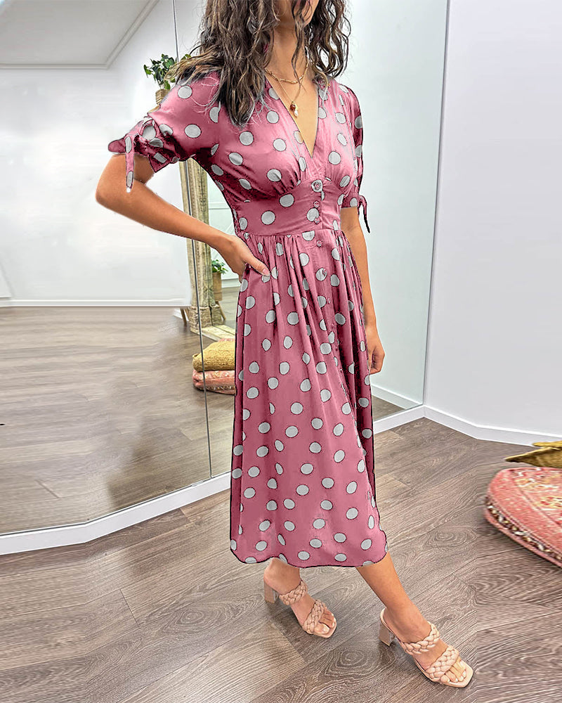DAISY | ROBE ÉLÉGANTE À POIS MODERNES
