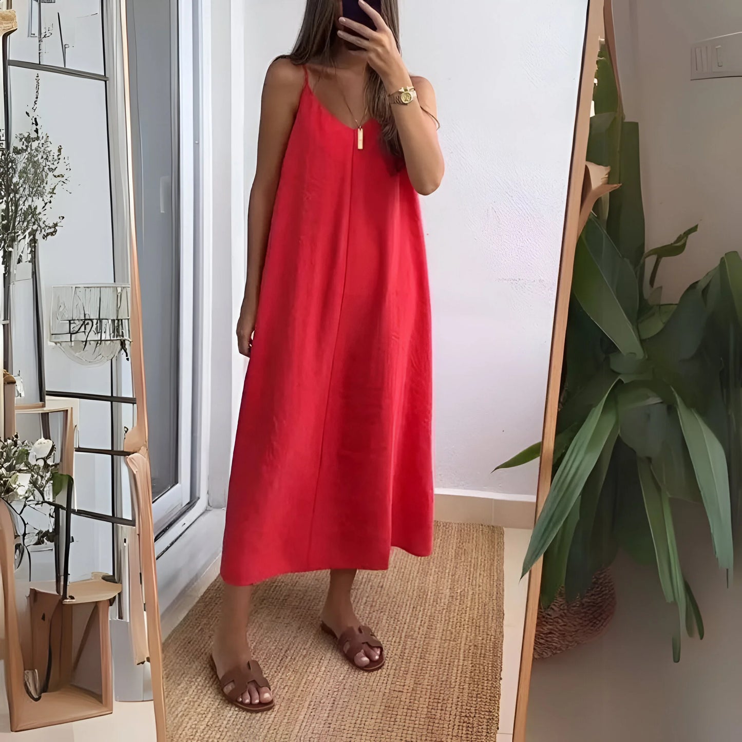 Léna – Robe longue minimaliste