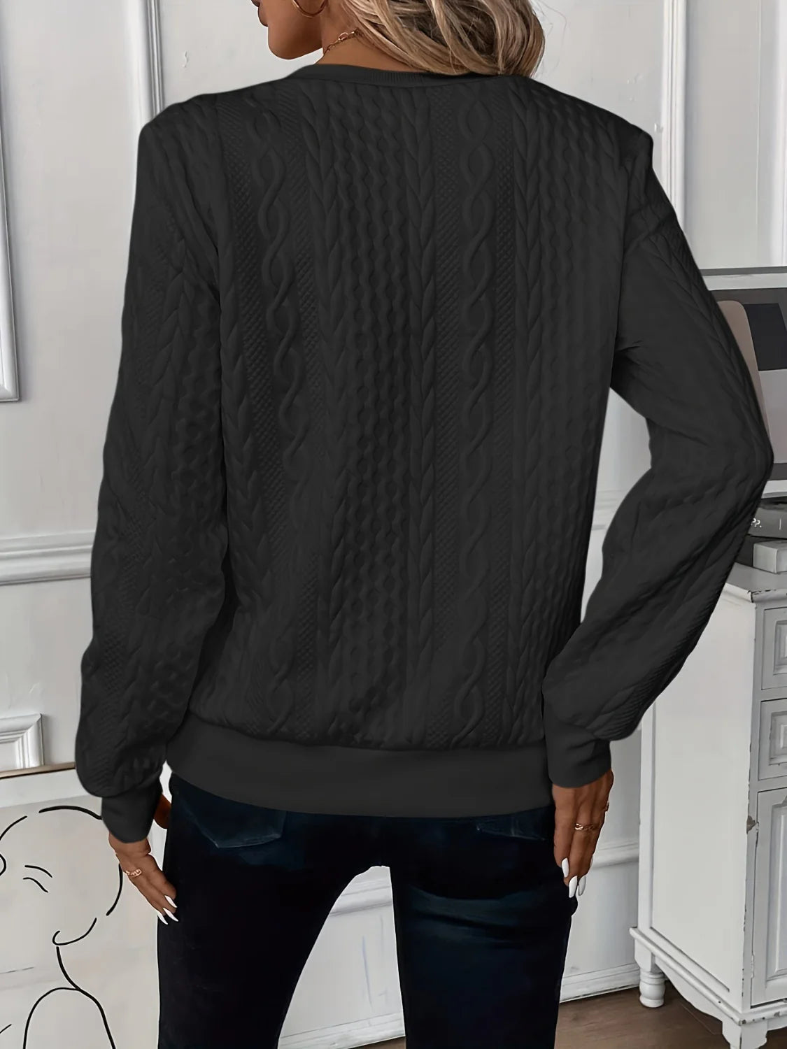 Sabine – Pull zippé en maille torsadée chic