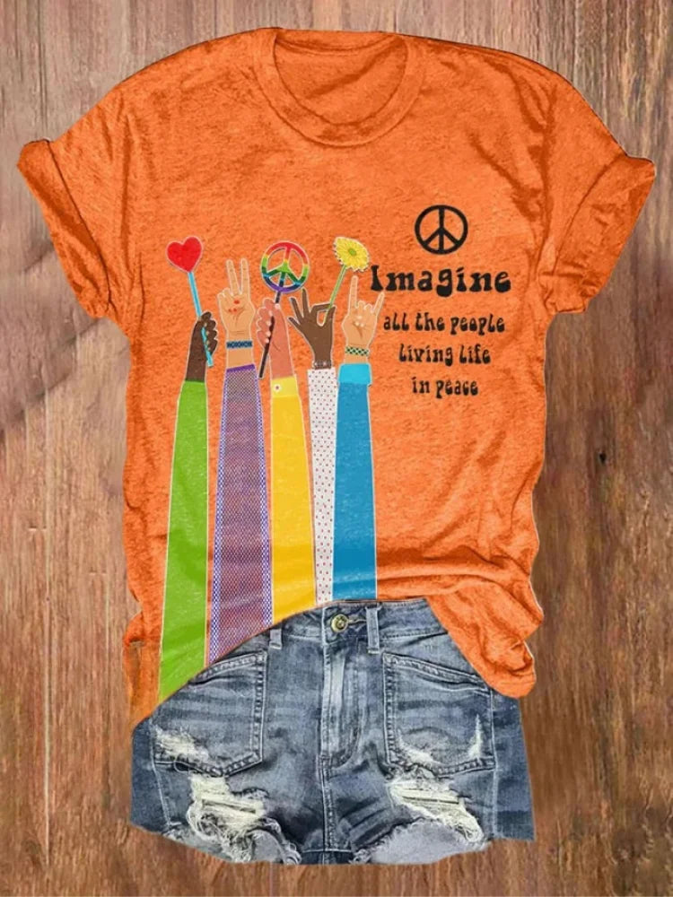 Laurent – T-shirt à manches courtes à imprimé rétro
