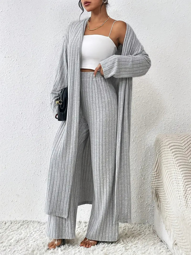 Tobiemira - Ensemble cardigan et pantalon droit