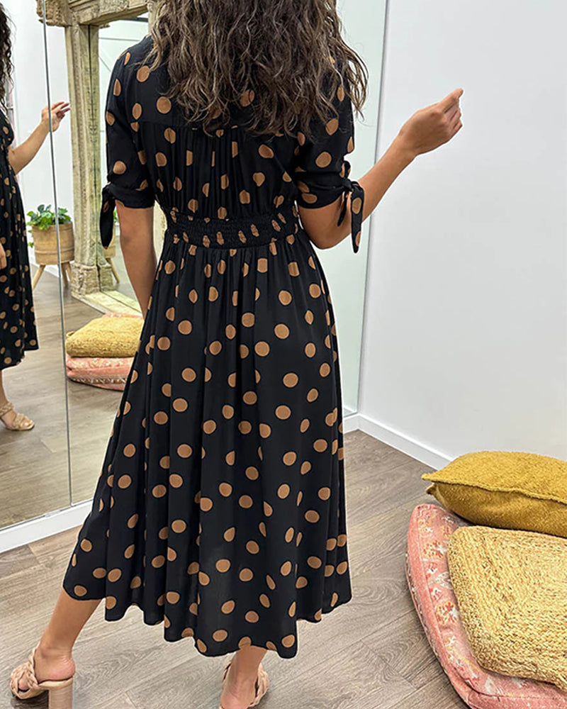 DAISY | ROBE ÉLÉGANTE À POIS MODERNES