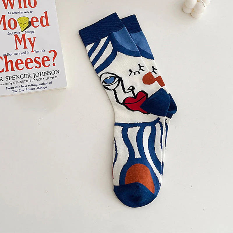 Vivienne – Chaussettes décontractées abstraites artistiques