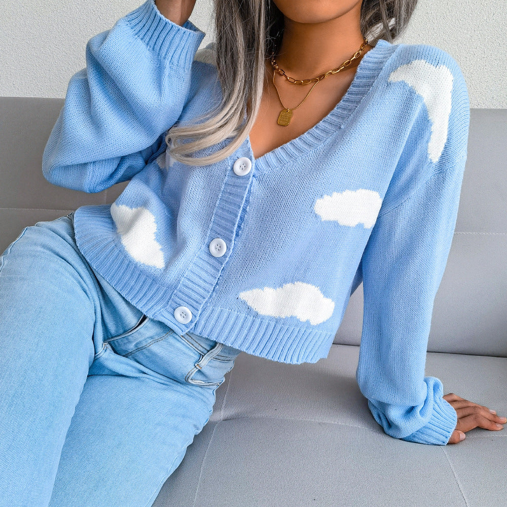 Hedvig – Pull avec imprimé nuage effrayant