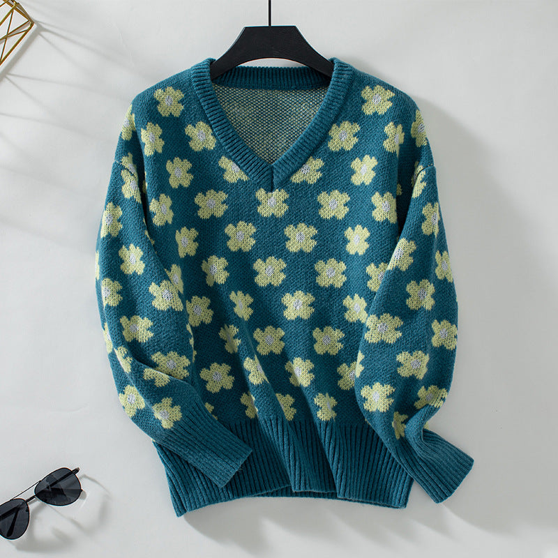 Maronika - Pull en maille à motif floral