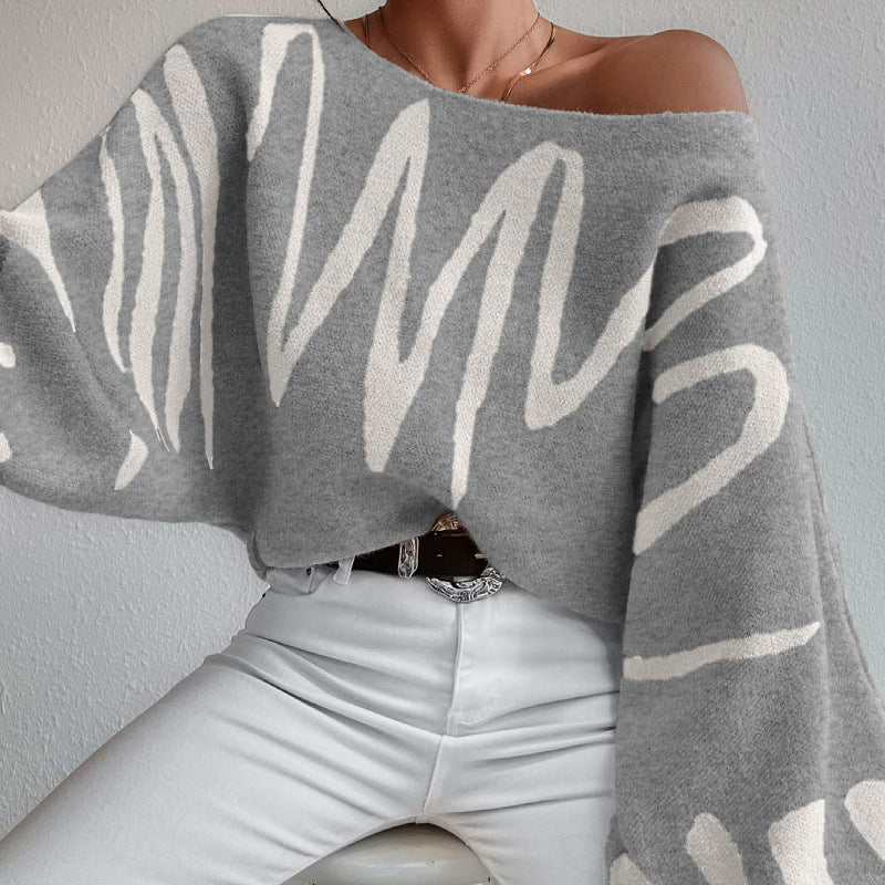 Svanhild – Pull ample à manches lanternes pour femme