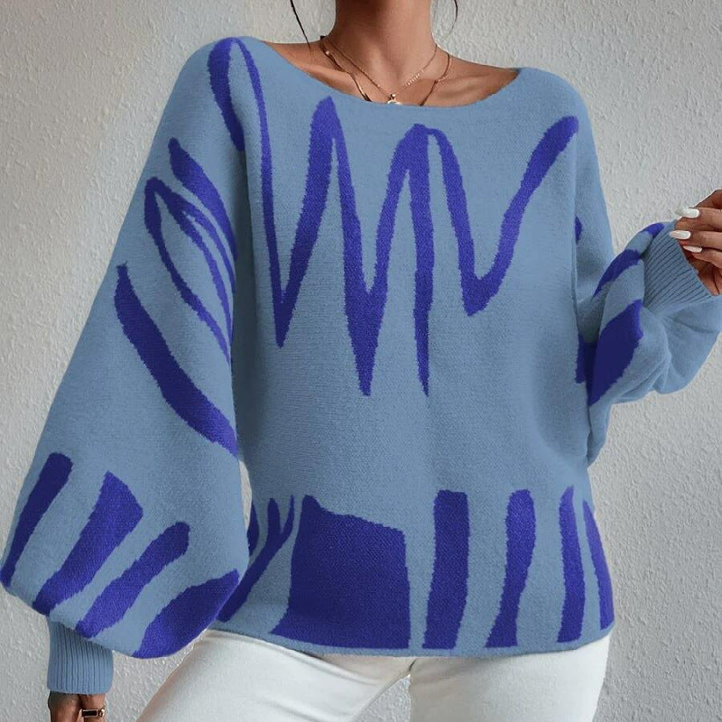 Svanhild – Pull ample à manches lanternes pour femme