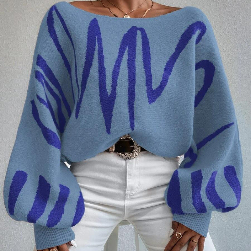Svanhild – Pull ample à manches lanternes pour femme