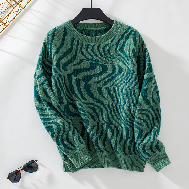 Brunhilde - Pull rayé à manches longues pour femme