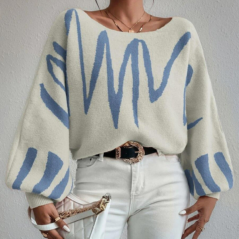 Svanhild – Pull ample à manches lanternes pour femme