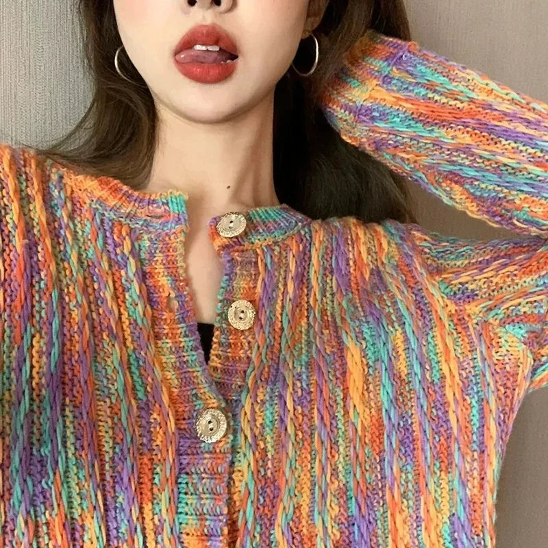 Miljøradna - Pull en tricot aux couleurs vives