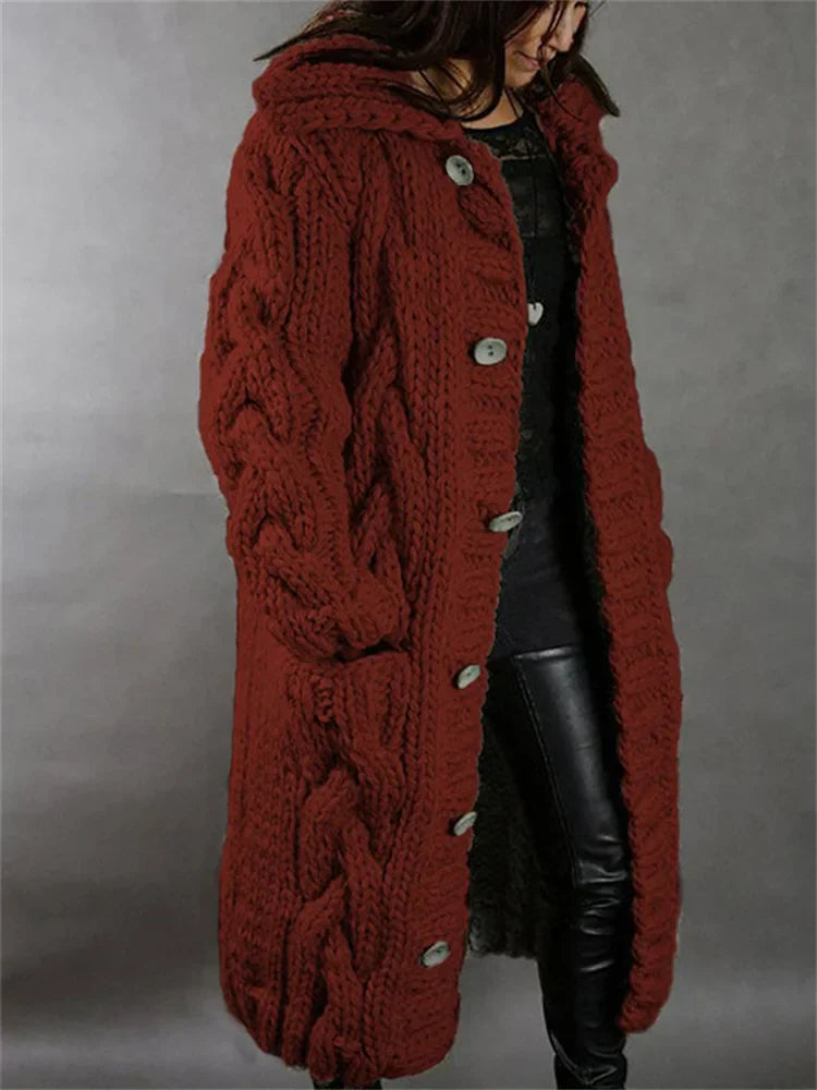 Mściwoj - Pull oversize en maille torsadée