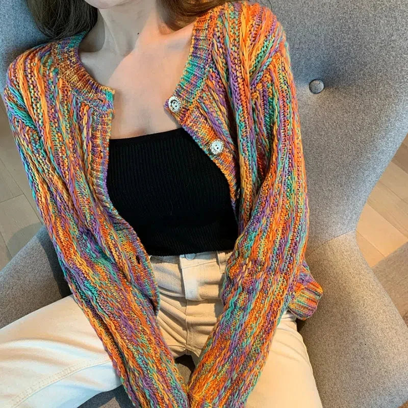 Miljøradna - Pull en tricot aux couleurs vives