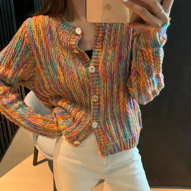 Miljøradna - Pull en tricot aux couleurs vives