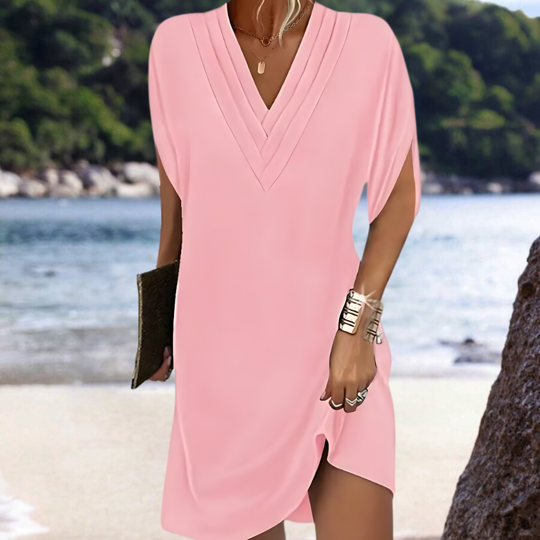 Astrid - Robe élégante à manches flottantes