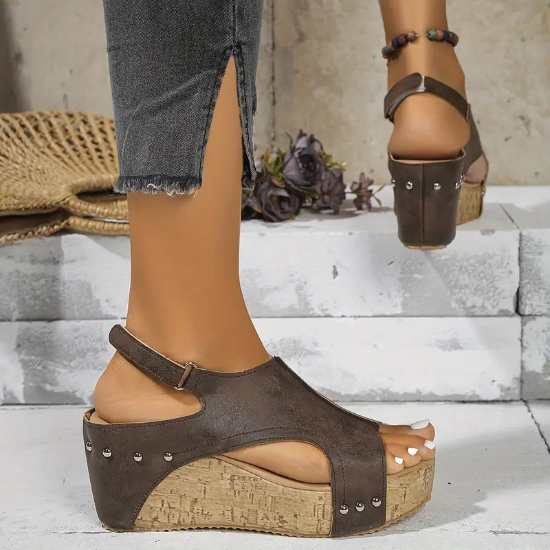 COBIE - SANDALES À PLATEFORME À TALONS HAUTS CHIC VINTAGE