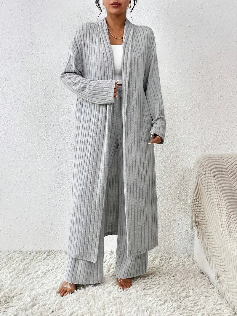 Tobiemira - Ensemble cardigan et pantalon droit