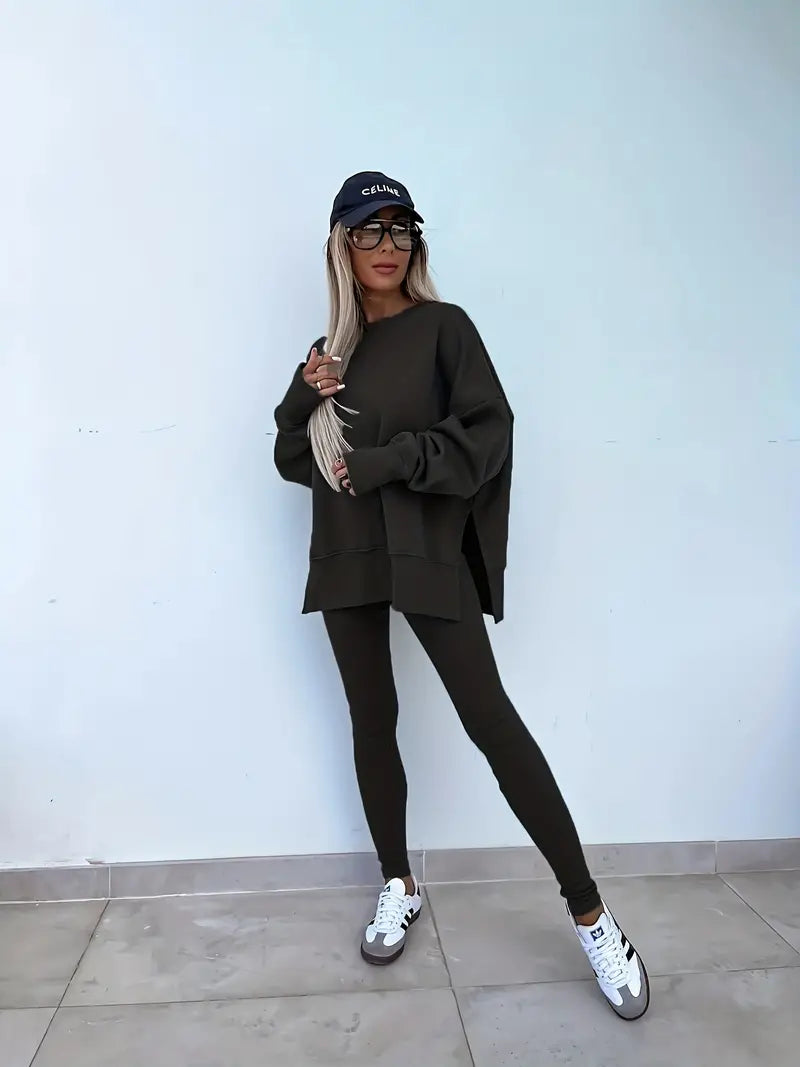 Niezabudka - Ensemble sweat-shirt et legging décontracté pour femme